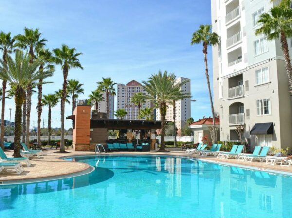 Premium vacation rental pool area